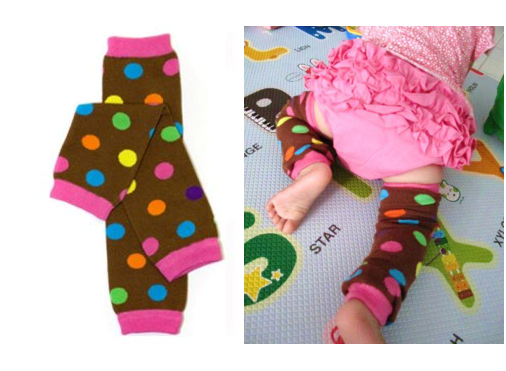 Fun-day sundae polka dot leg warmers