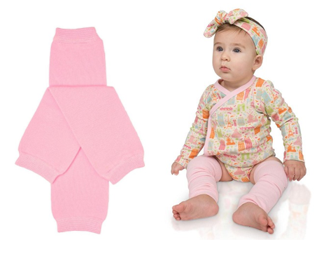 Solid light pink leg warmers